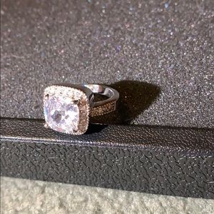 Square white stone Lia Sophia Ring